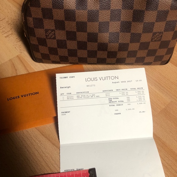 SOLD!!! Louis Vuitton toiletry Damier Ebene bag - Picture 7 of 16